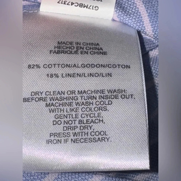 Jones New York women’s baby blue pink cotton‎ linen blend size small NWT - Picture 5 of 5